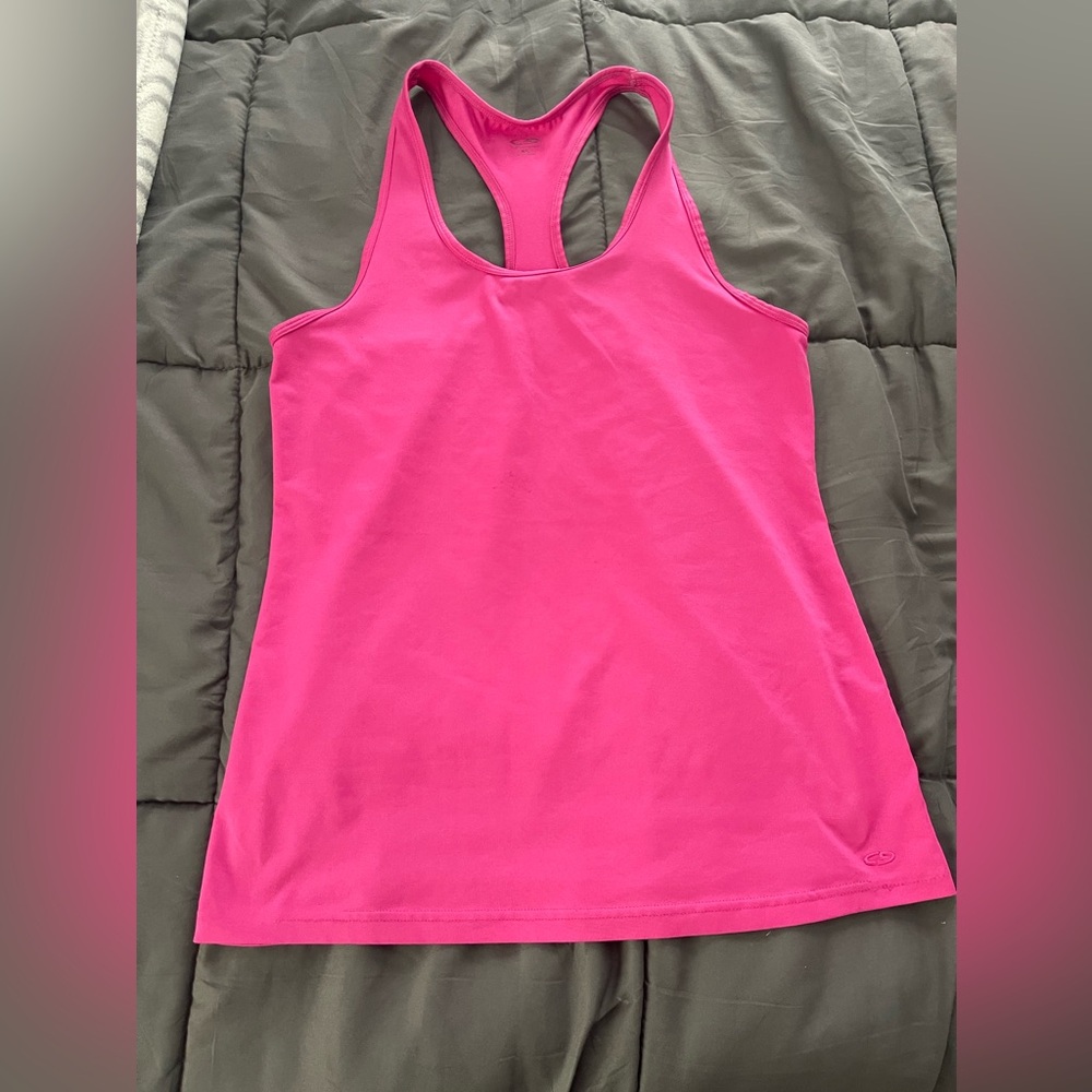 Fitted Pink Tank Top with Racerback Design